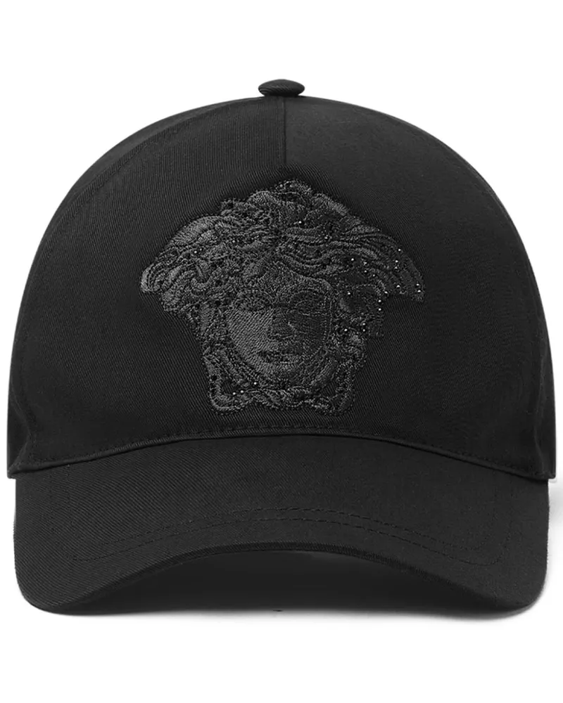 Versace Medusa Baseballkappe mit Stickerei - Schwarz Schwarz
