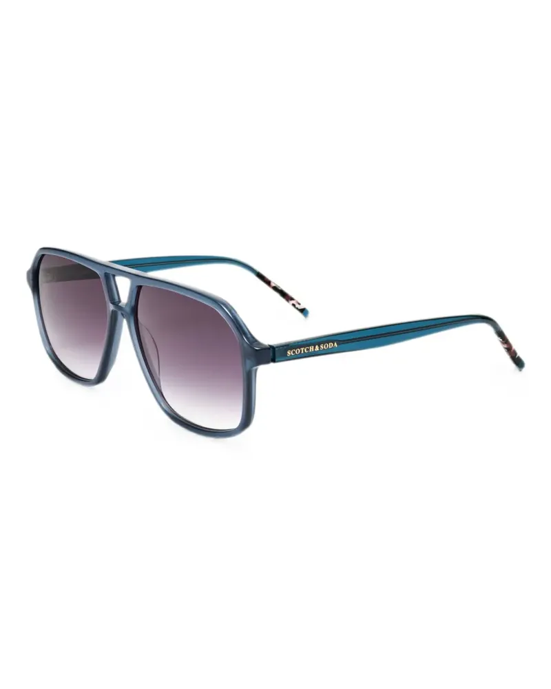Scotch&Soda Sonnenbrille mit geometrischem Gestell - Blau Blau