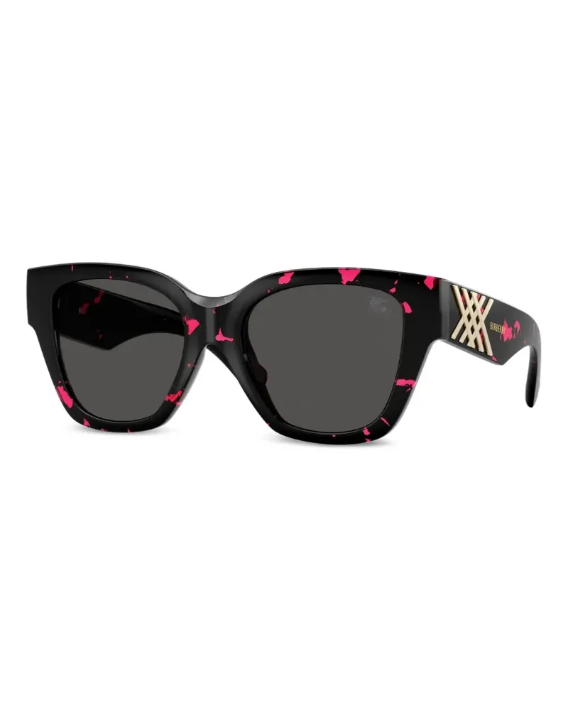 Burberry splatter-print square-frame sunglasses - Schwarz Schwarz