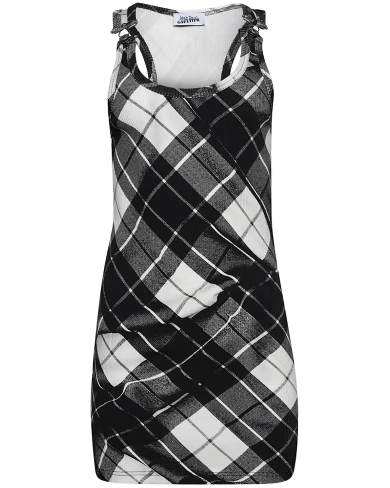 Jean Paul Gaultier Kleid mit Schottenkaro - Schwarz Schwarz