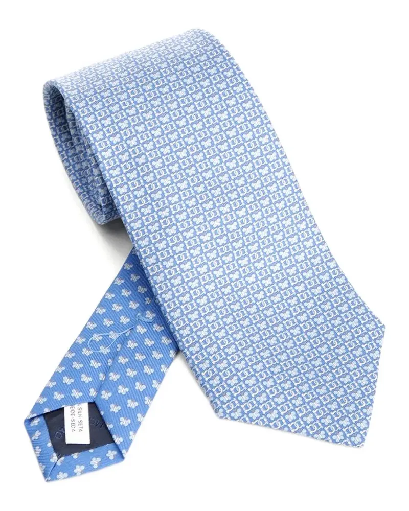 Ferragamo butterfly-print tie - Blau Blau