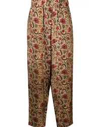 Uma Wang Tapered-Hose mit Blumen-Print Nude