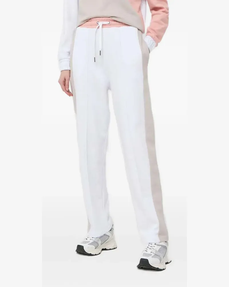 Armani Exchange logo-print drawstring track pants - Weiß Weiß