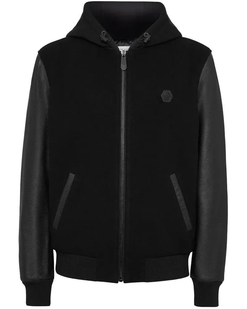 Philipp Plein Skull&Bones Kapuzenjacke - Schwarz Schwarz
