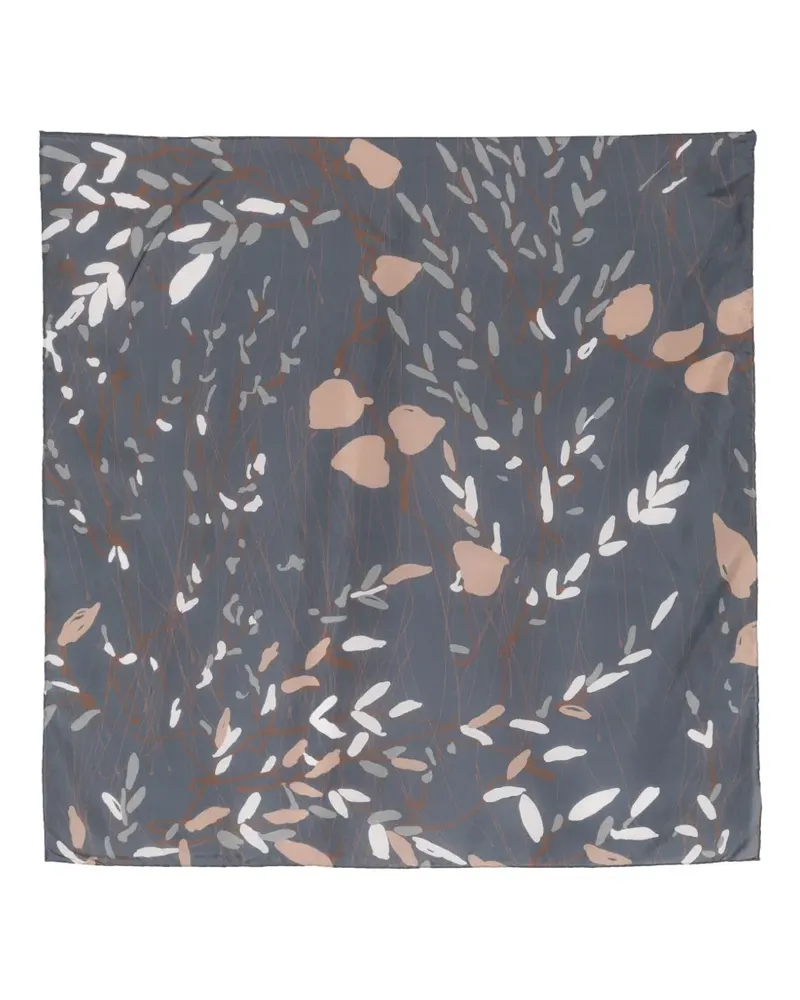 Brunello Cucinelli Seidenschal mit Print - Blau Blau
