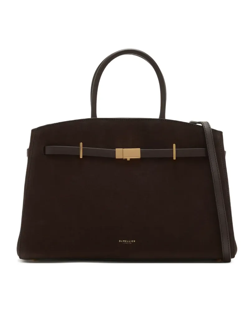 DeMELLIER The Midi Hudson Tote Bag mit Schnallenriemen - Braun Braun