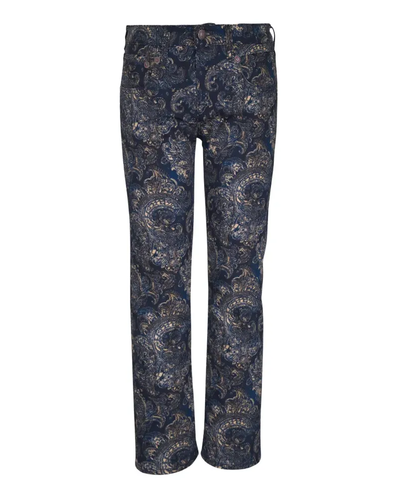R13 paisley-print jeans - Blau Blau