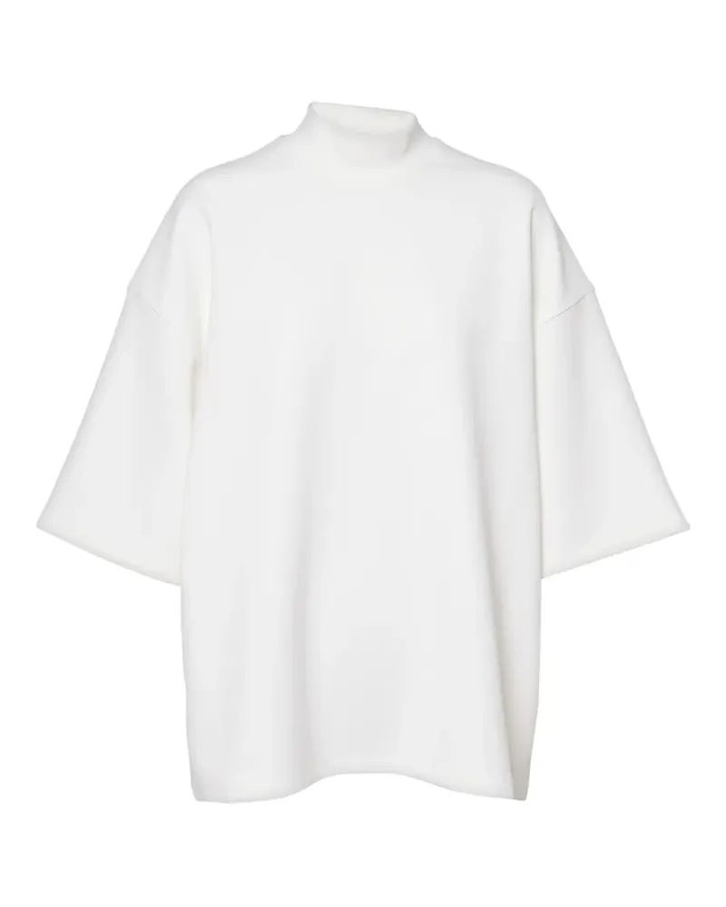 WARDROBE.NYC high-neck short-sleeve top - Weiß Weiß