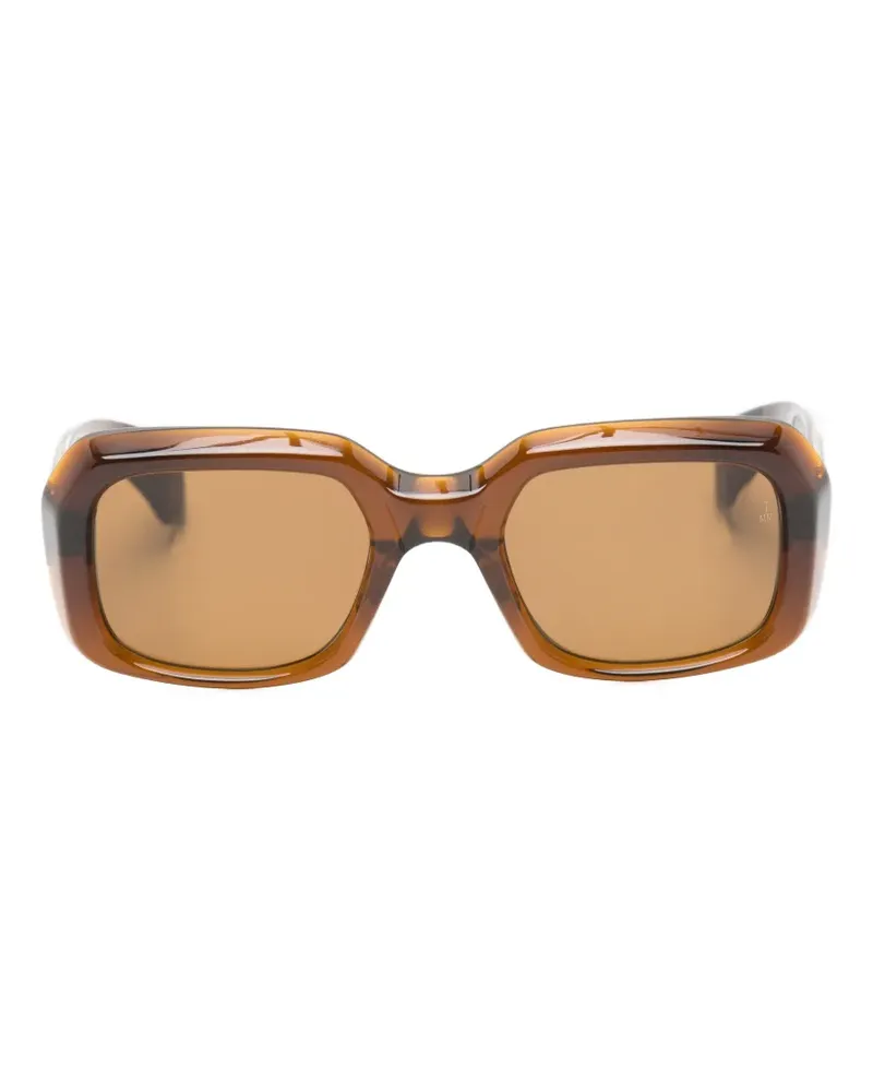 Jacques Marie Mage Eckige Aldo Sonnenbrille - Braun Braun