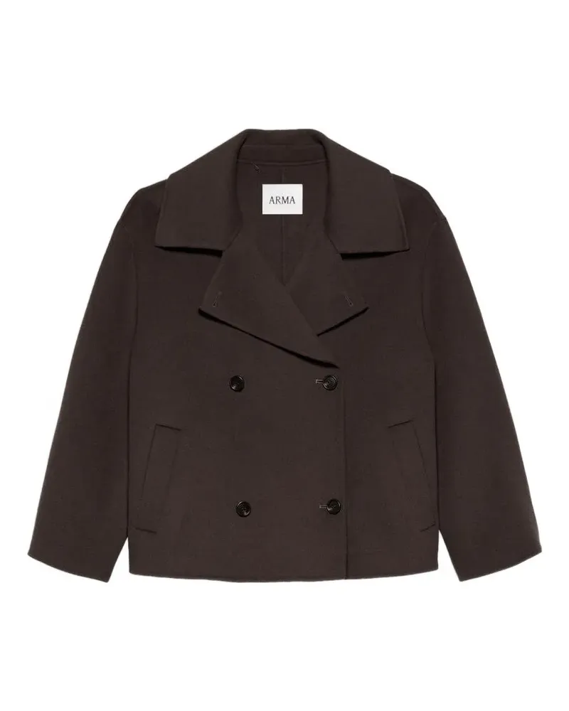 Arma Doppelreihige Manila Wolljacke - Braun Braun