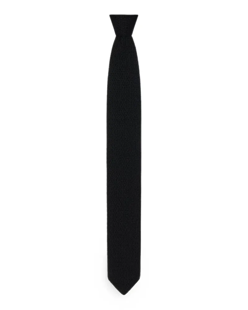 Givenchy Krawatte aus gestrickter Seide - Schwarz Schwarz