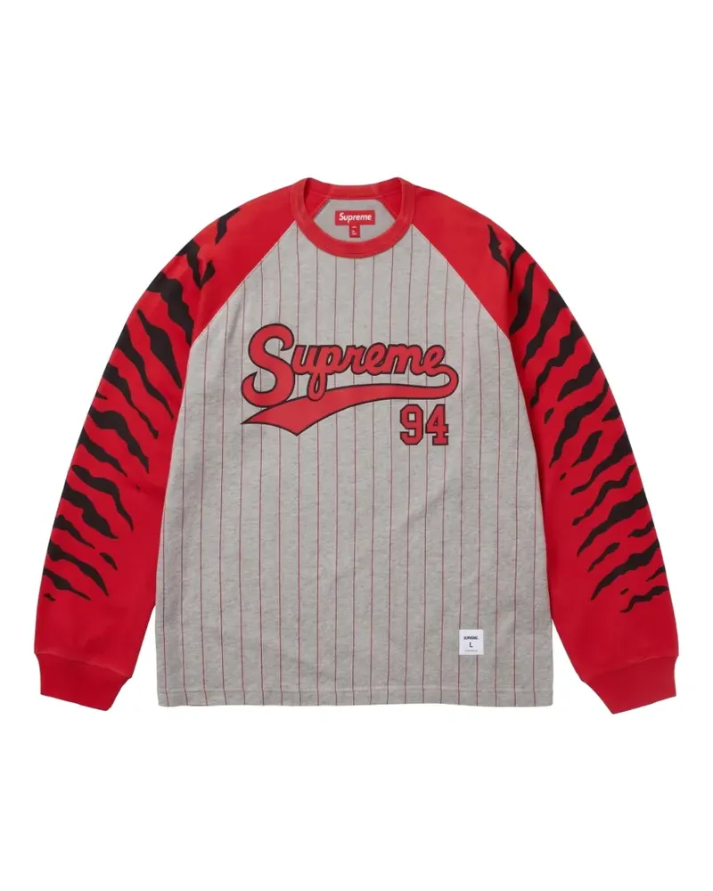 Supreme Being Tiger Langarmshirt mit Raglanärmeln - Grau Grau