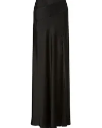 Alberta Ferretti Maxirock aus Satin Schwarz