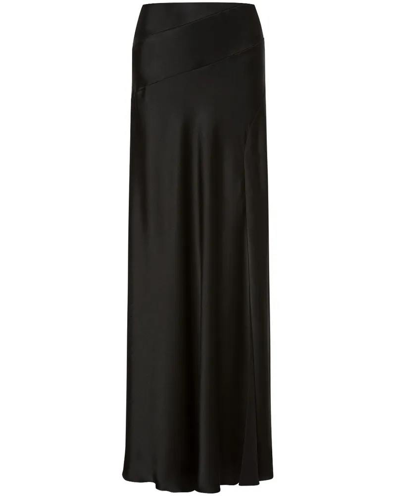 Alberta Ferretti Rock aus Satin - Schwarz Schwarz