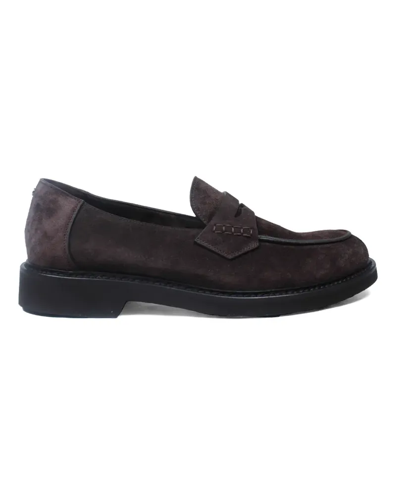 Canali panelled penny leather loafers - Braun Braun