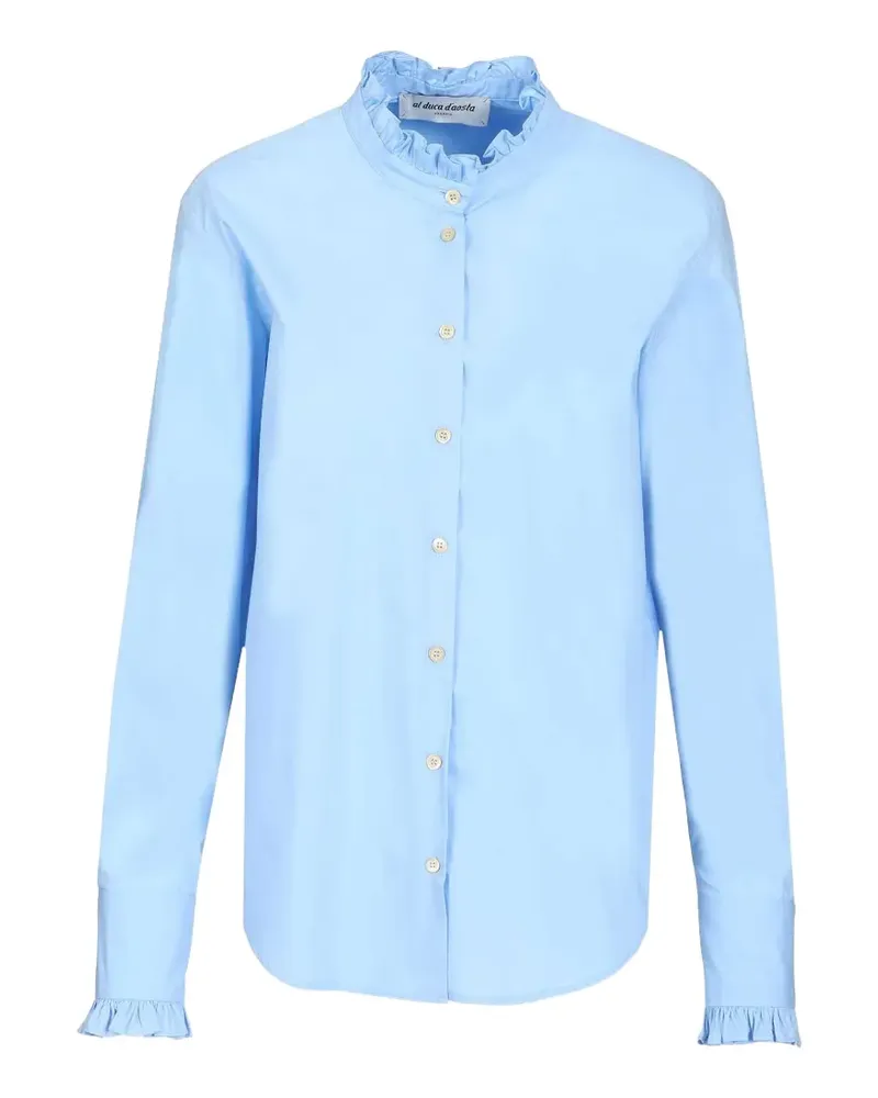 Al Duca D’Aosta 1902 Rouche cotton shirt - Blau Blau