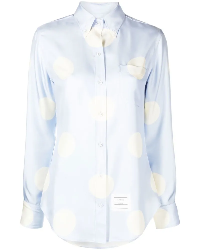 Thom Browne Gepunktetes Hemd - Blau Blau