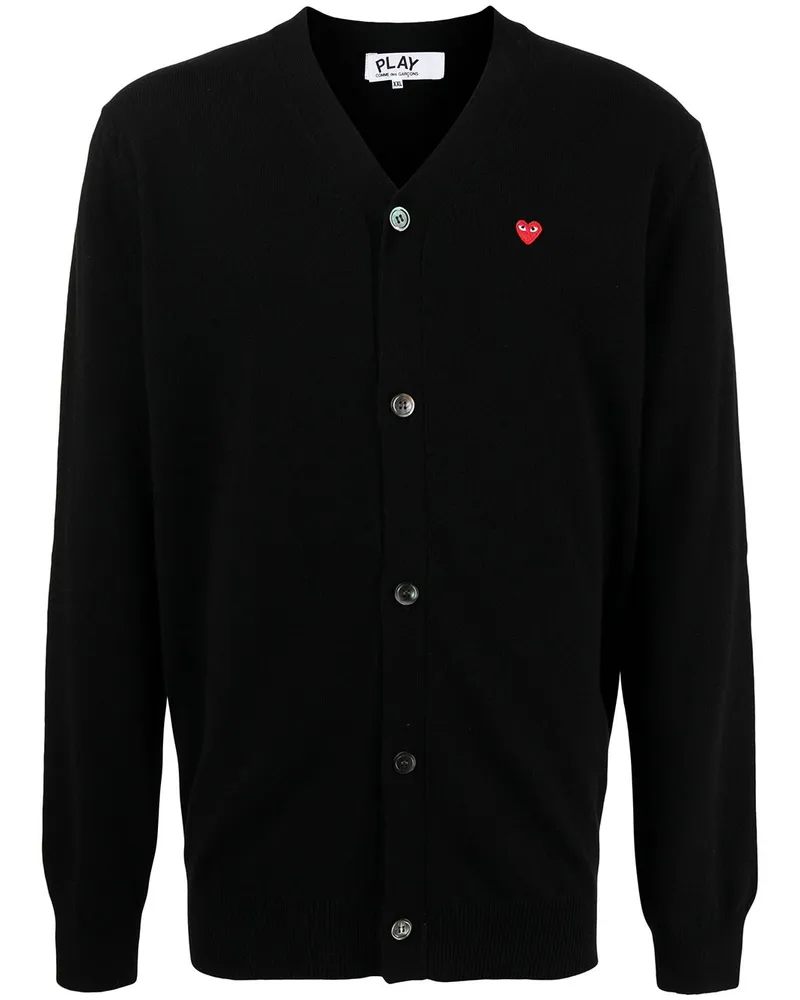 Comme des Garçons Cardigan mit Logo-Patch Schwarz