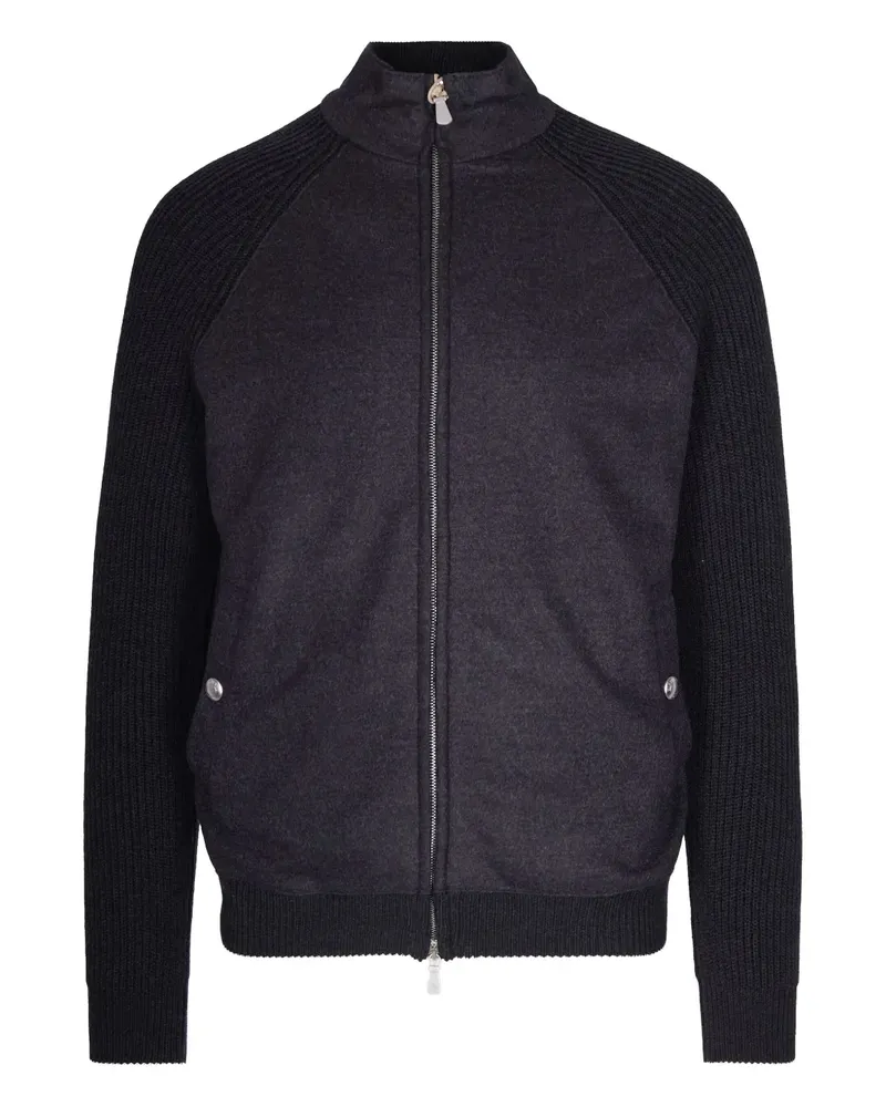 Eleventy ribbed panelled jacket - Grau Grau