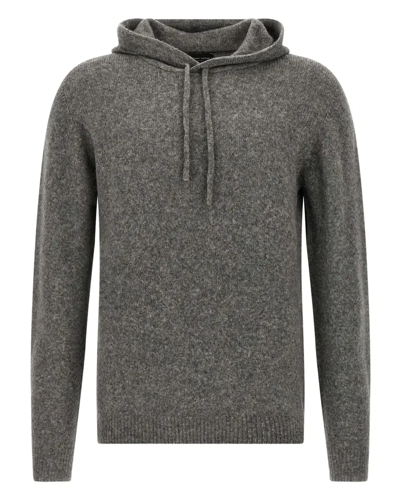 Roberto Collina Gestrickter Hoodie - Grau Grau