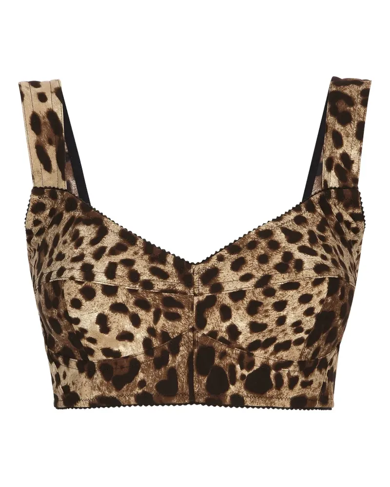 Dolce & Gabbana Bustier mit Leoparden-Print - Braun Braun