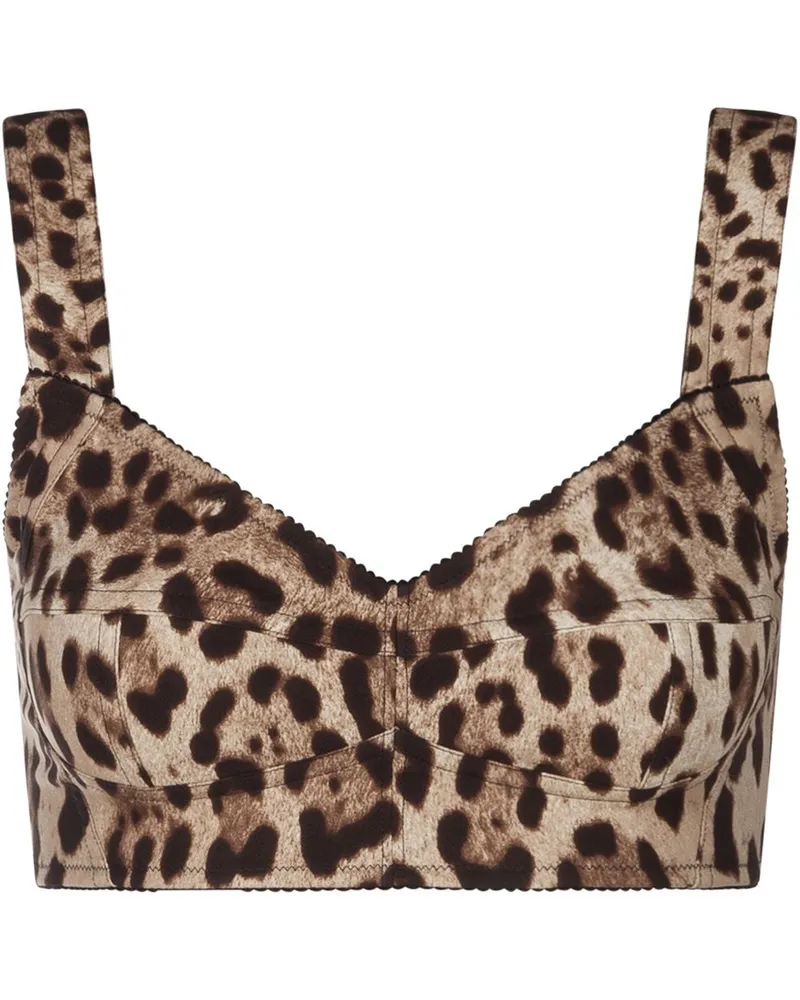 Dolce & Gabbana Bralette mit Print - Braun Braun