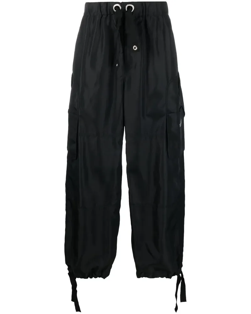 Versace Cargohose mit Logo-Print - Schwarz Schwarz