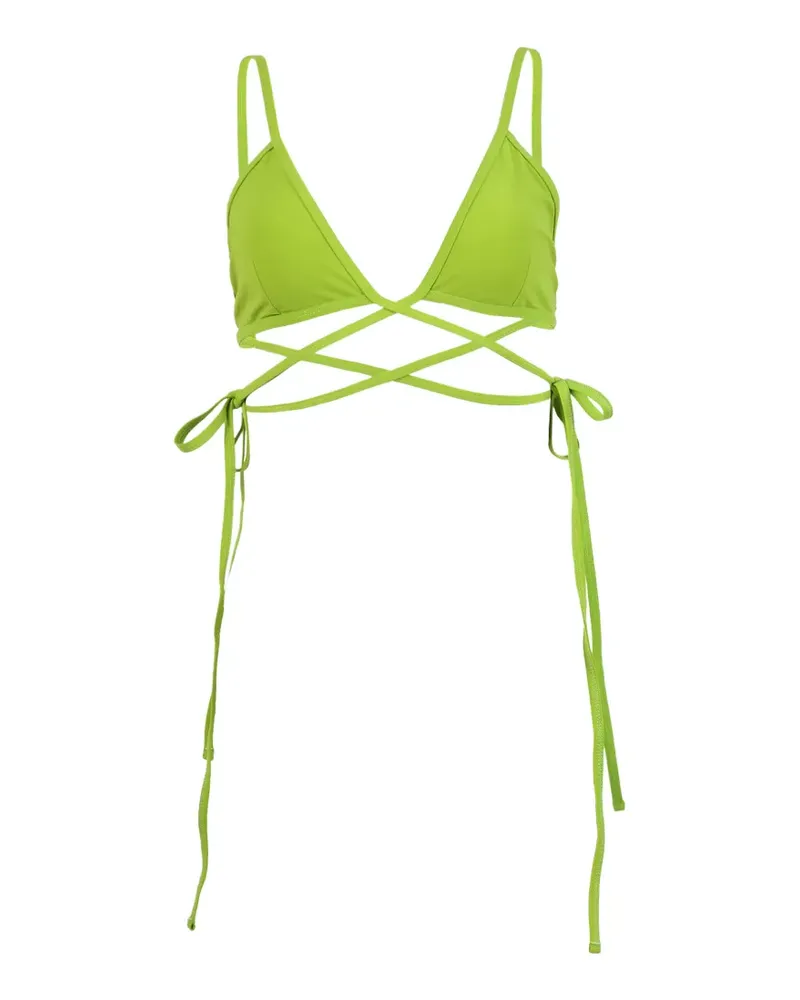 Christopher Esber tie bikini top - Grün Grün