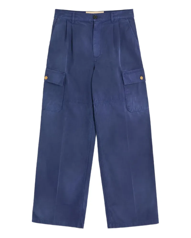 Valentino Garavani Weite Hose mit aufgesetzter Tasche - Blau Blau