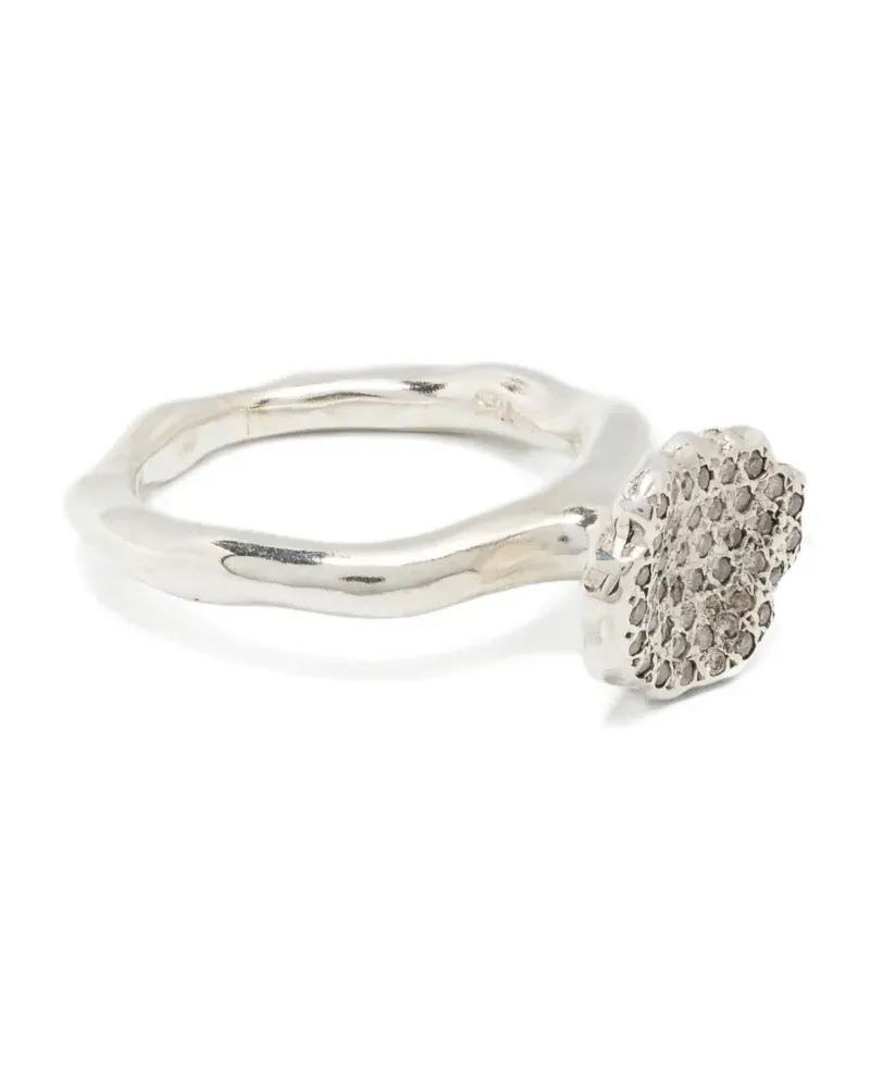 Rosa Maria Ring aus Sterlingsilber mit Diamant Silber