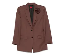 Blazer mit Rosenverzierung - Braun