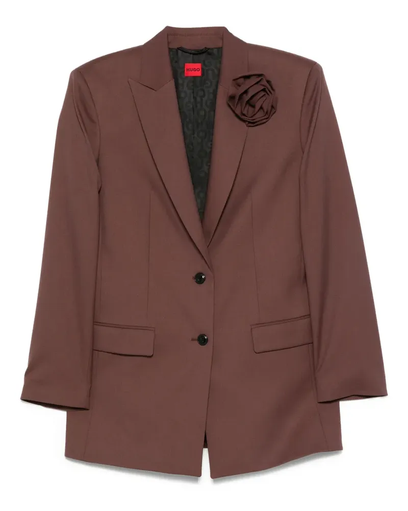 HUGO BOSS Blazer mit Rosenverzierung - Braun Braun