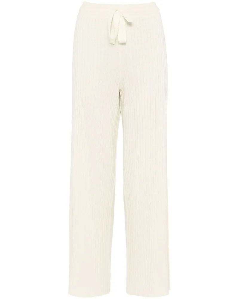 Eres Gerippte Rieur Strickhose - Weiß Weiß