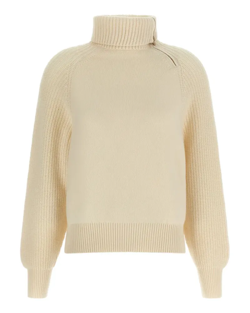 AGNONA zip-neck cropped sweater - Nude Nude