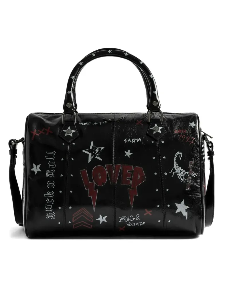 Zadig & Voltaire Sunny Mood Punk Tote Bag mit Stern-Print - Schwarz Schwarz