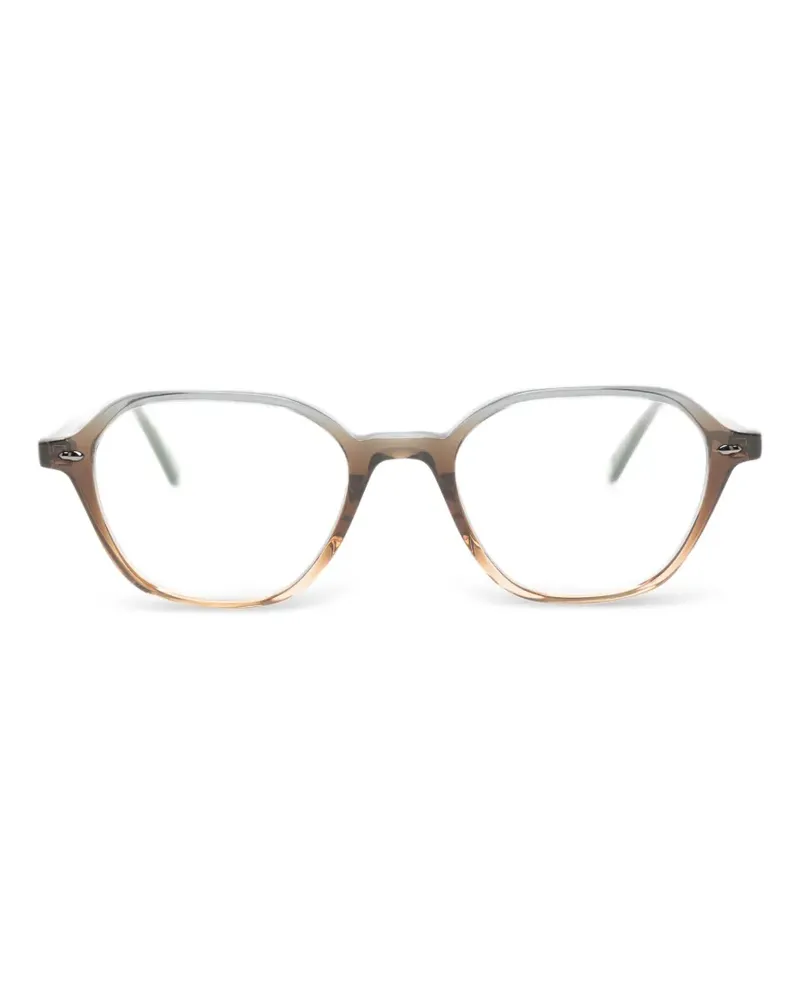 Garrett Leight Galloway geometric-frame glasses - Braun Braun
