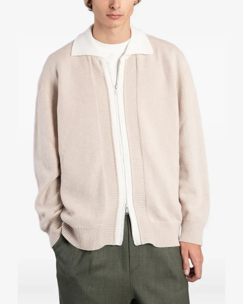 Laneus Cardigan mit Reißverschluss - Nude Nude