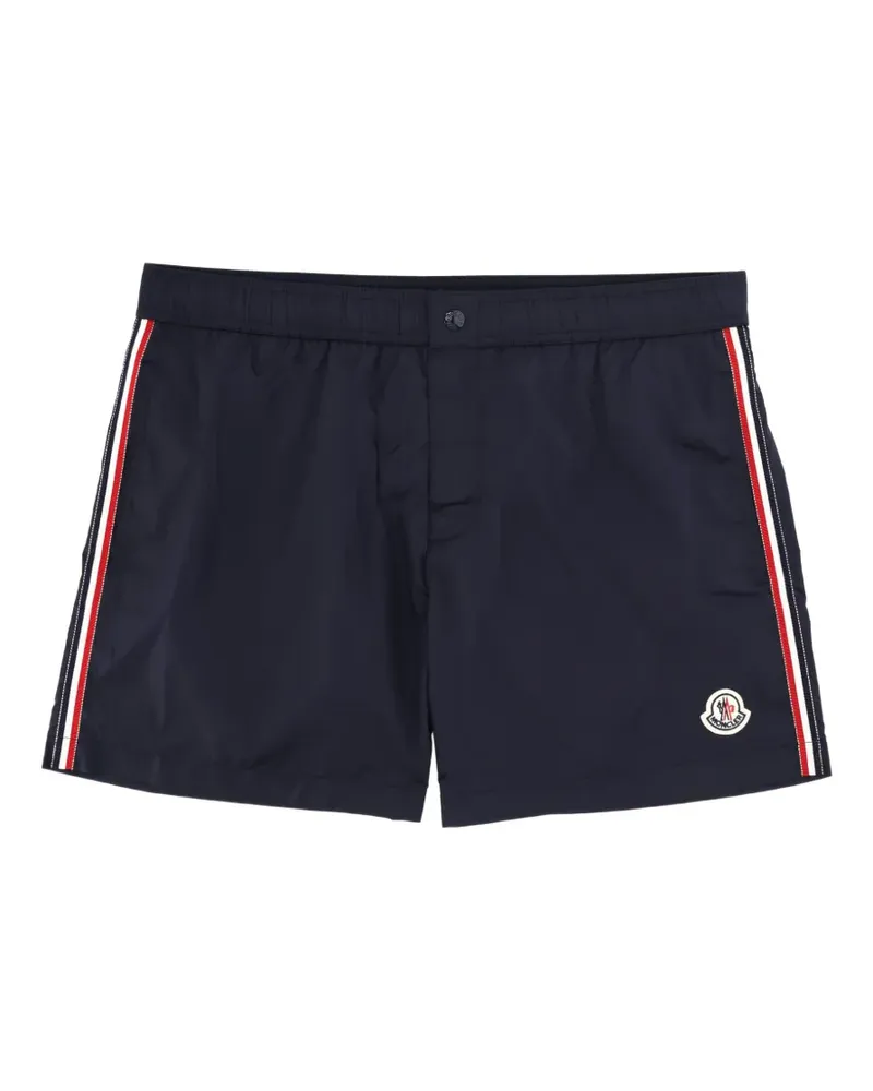 Moncler stripe-detail swim shorts - Blau Blau