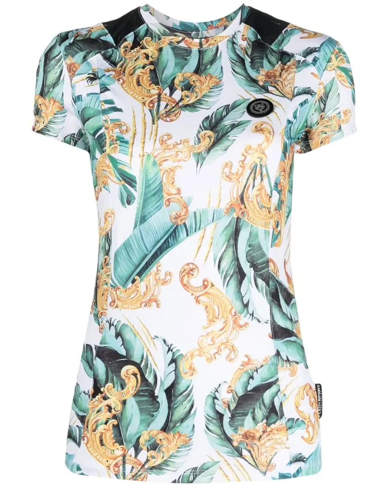 Philipp Plein T-Shirt mit Logo-Patch - Grün Grün