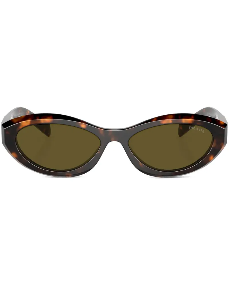Prada Sonnenbrille mit ovalem Gestell - Grün Grün