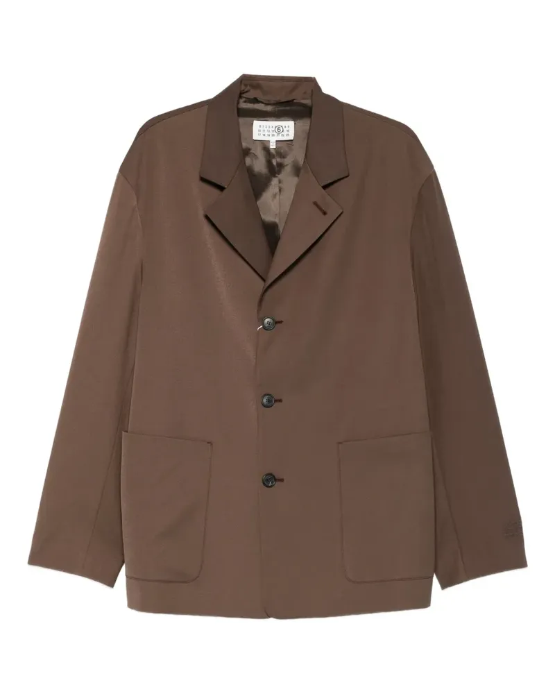 Maison Margiela patch-pocket blazer - Braun Braun