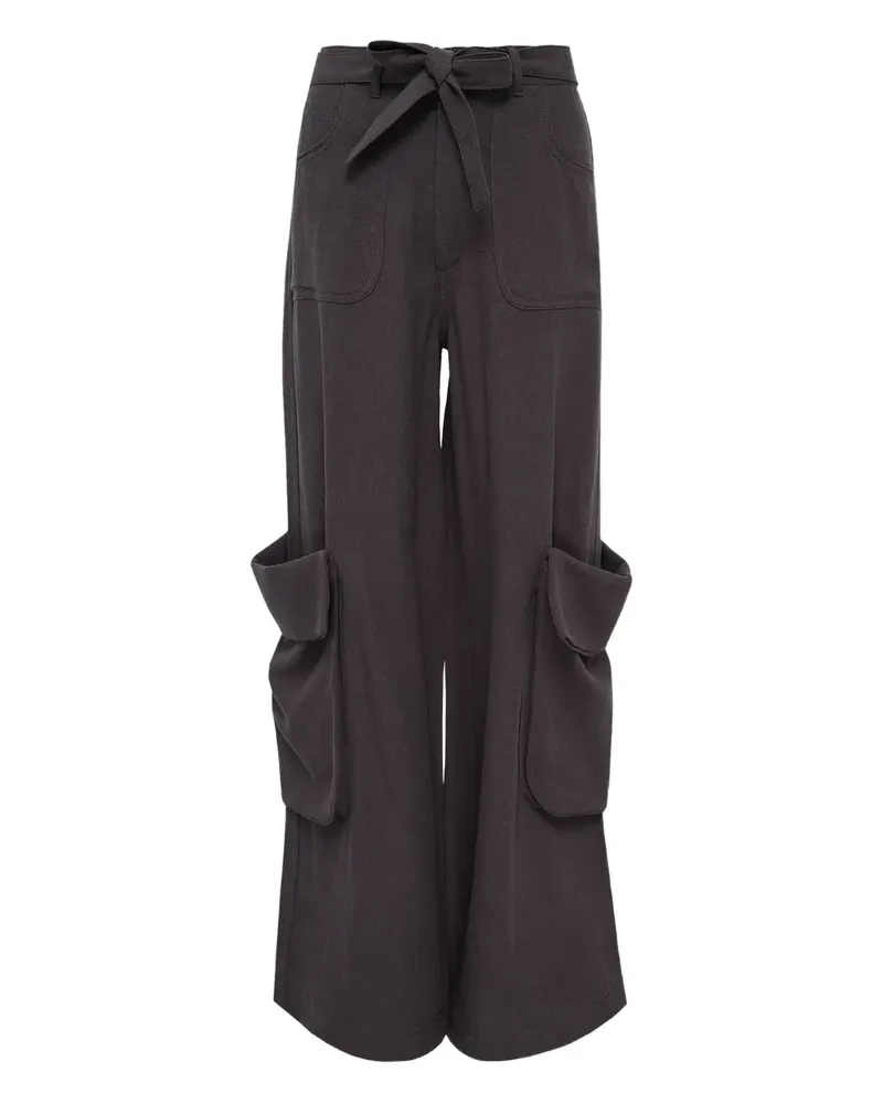 OPEN YY Cargohose mit Gürtel - Schwarz Schwarz