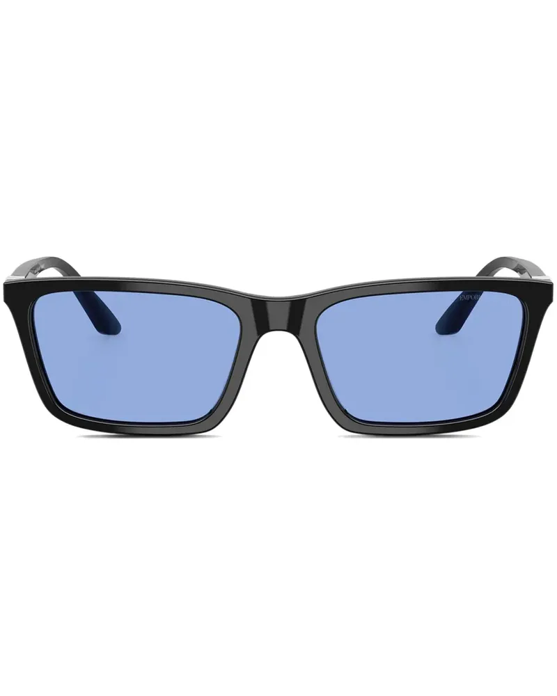 Emporio Armani Eckige Sonnenbrille - Schwarz Schwarz