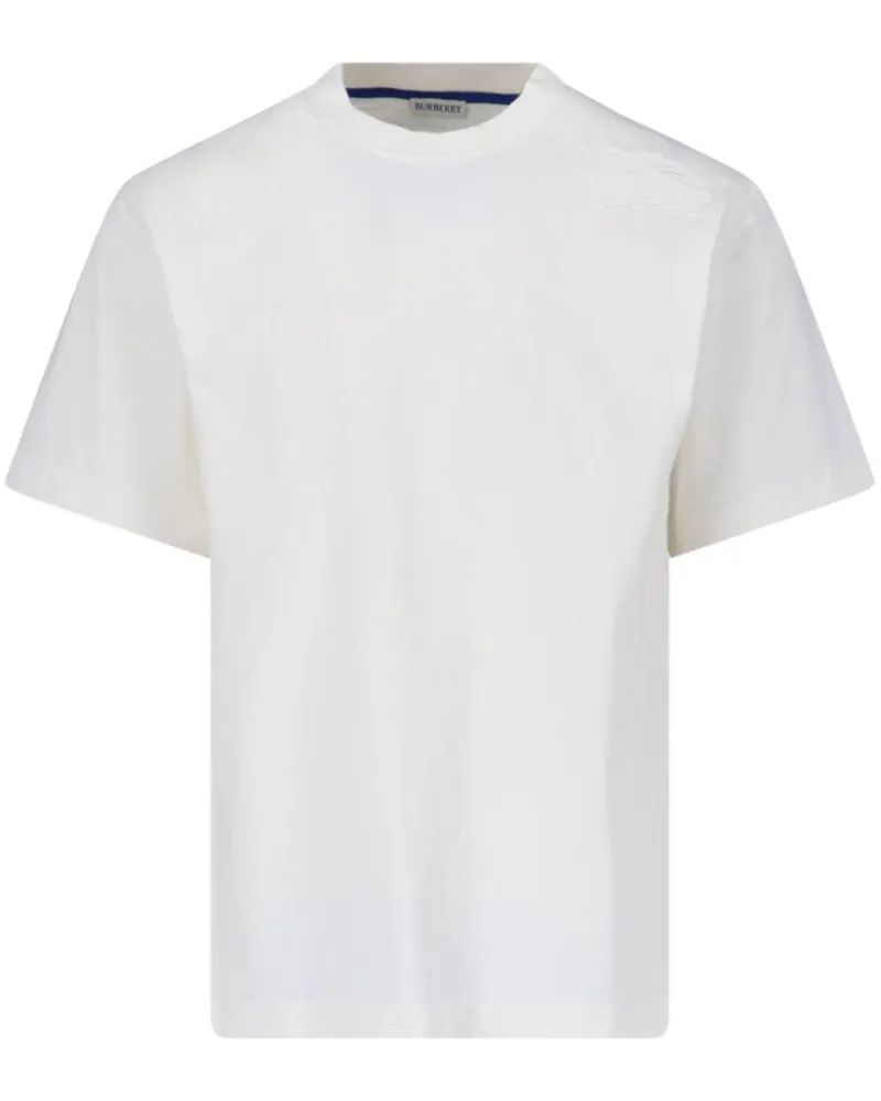 Burberry T-Shirt Equestrian Knight-Motiv - Weiß Weiß