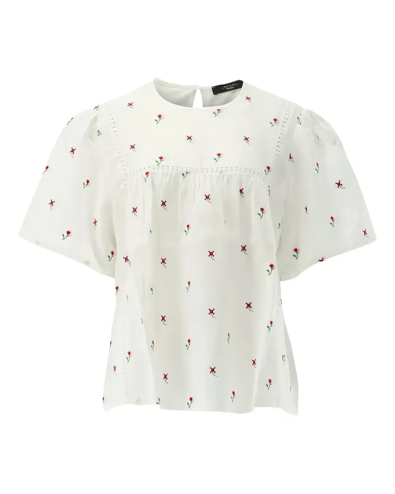 Max Mara floral embroidered top - Weiß Weiß
