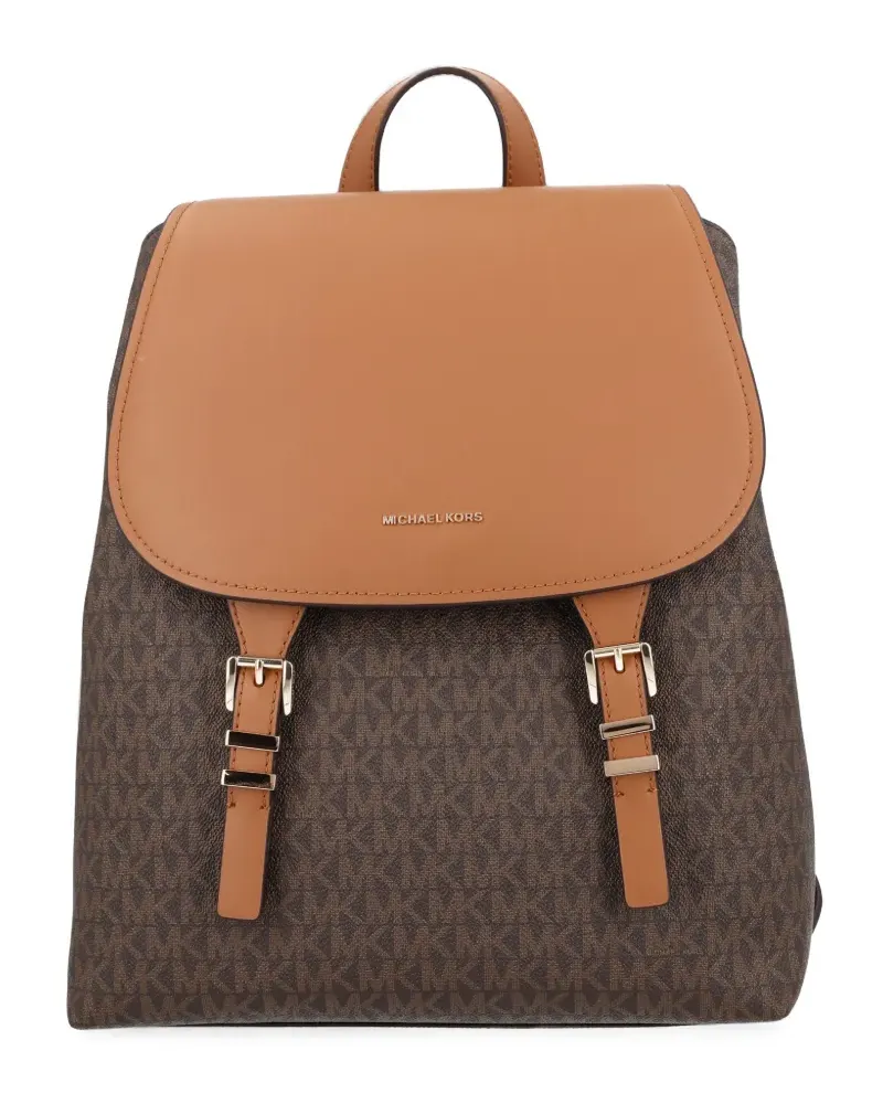 Michael Kors Quinn Rucksack mit Monogramm - Braun Braun