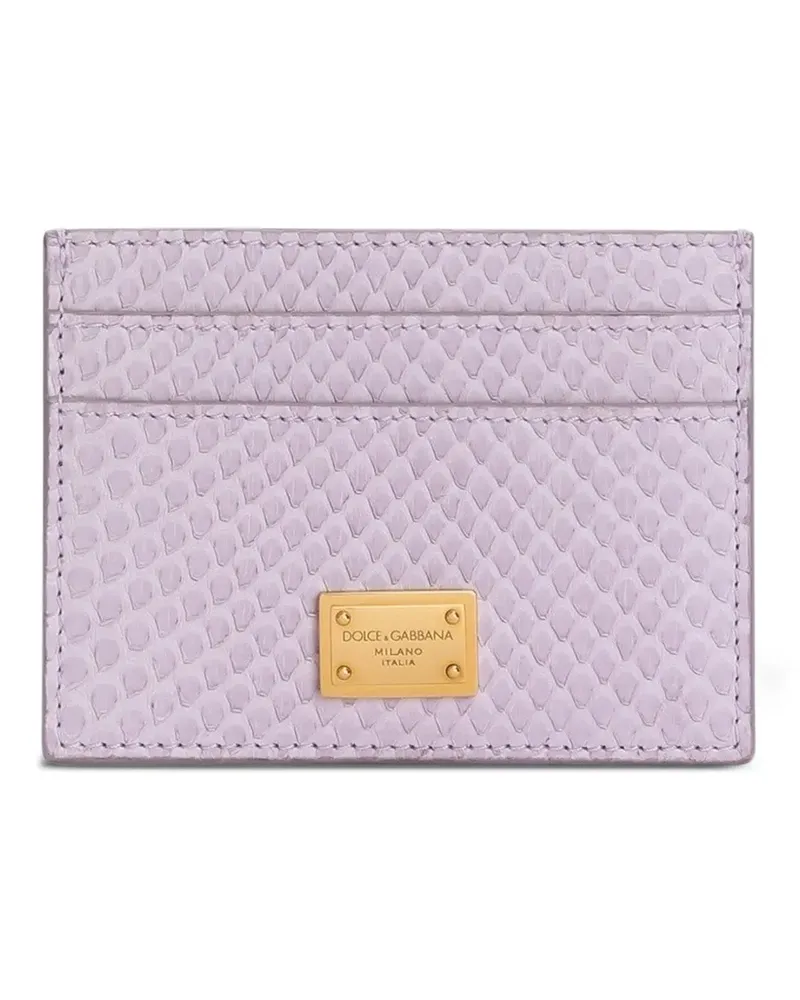 Dolce & Gabbana Kartenetui aus Pythonleder - Violett Violett