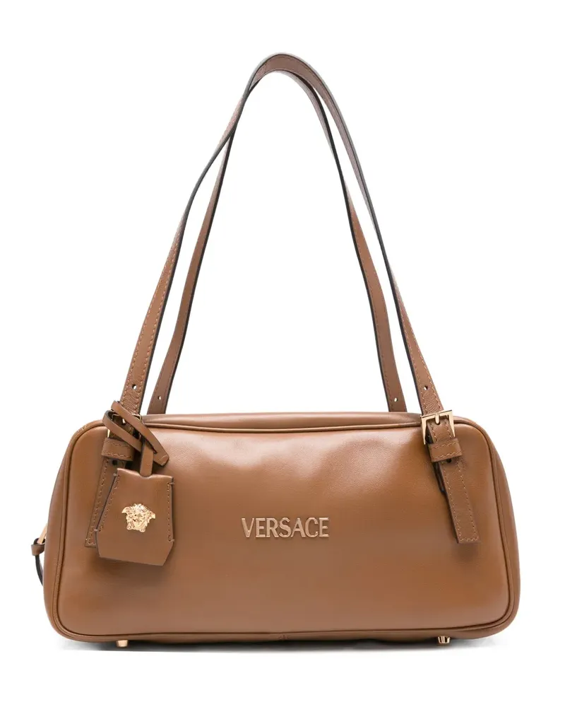 Versace Mittelgroße Tag Schultertasche - Braun Braun