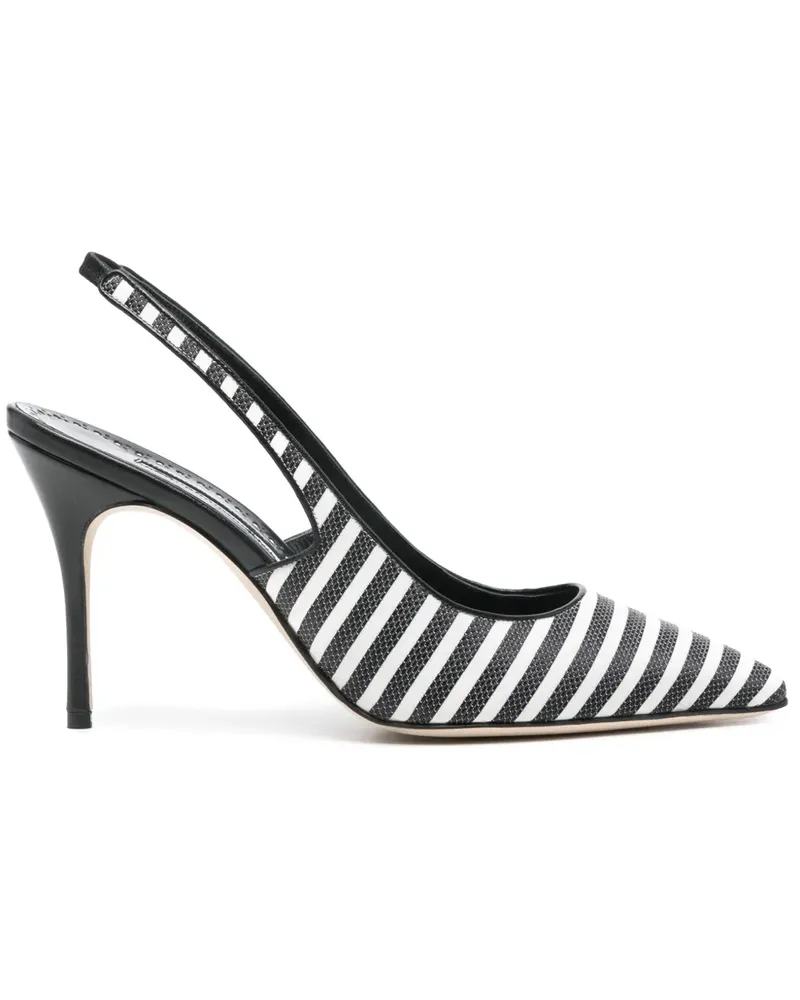 Manolo Blahnik Allu Slingback-Pumps 110mm - Weiß Weiß