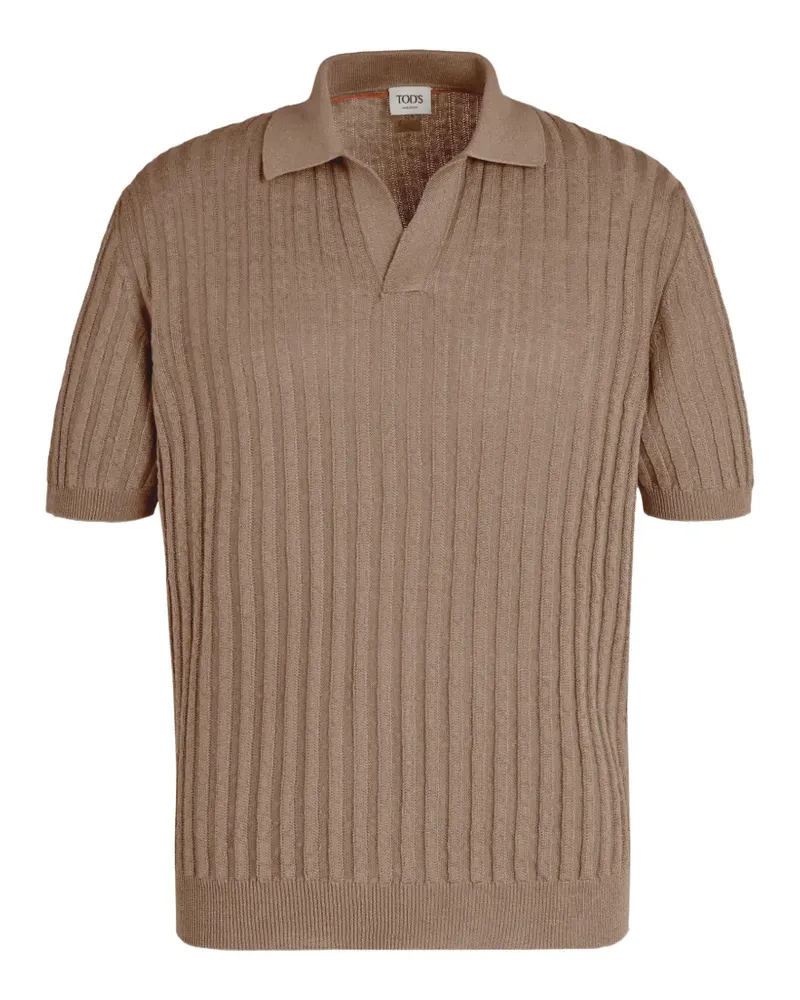 TOD'S Geripptes Poloshirt - Braun Braun